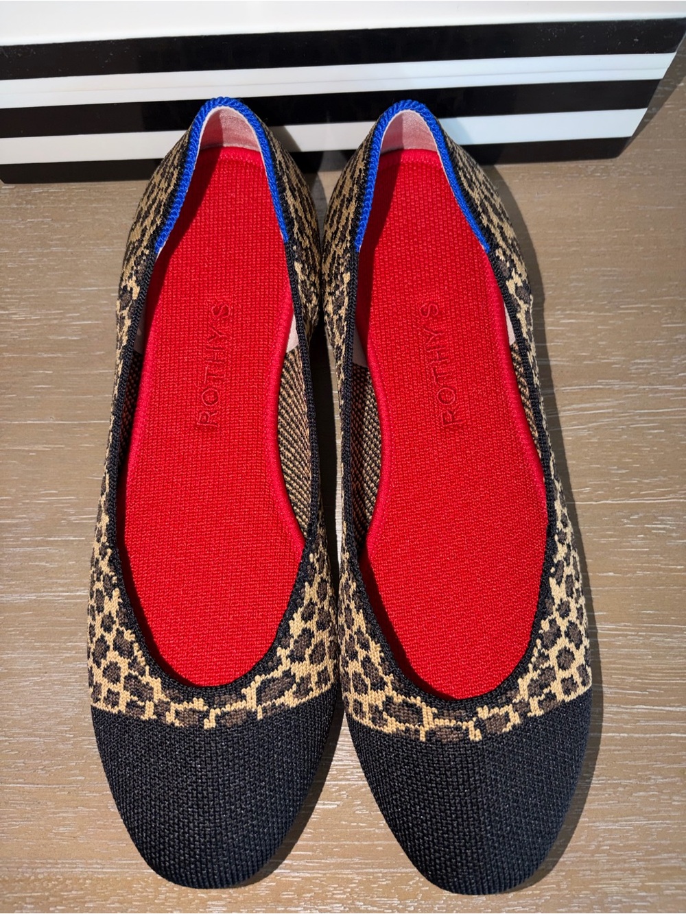 Rothy’s The Square Little Cat leopard cheetah print round toe ballet flats 8 NEW - Picture 3 of 7